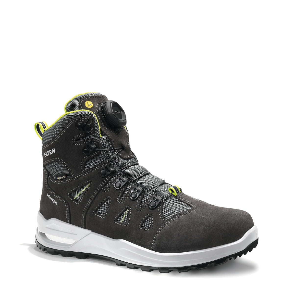 ELTEN RILEY XXF BOA® GTX® grey-lime Mid ESD O2 WR