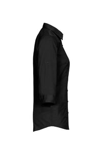 HAKRO 3/4-Arm-Vario Bluse MIKRALINAR® 120 schwarz