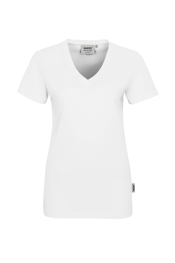 HAKRO Damen V-Shirt Classic 126 weiß