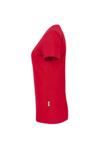HAKRO Damen V-Shirt Classic 126 rot