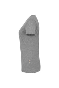 HAKRO Damen V-Shirt Classic 126 grau meliert