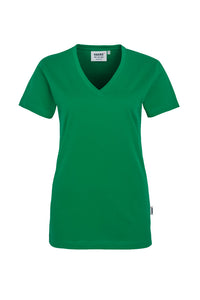 HAKRO Damen V-Shirt Classic 126 kellygrün