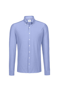HAKRO Hemd Natural Stretch Regular 130 ozeanblau