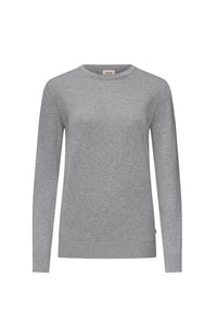 HAKRO Damen Pullover Premium-Baumwolle 135 grau meliert