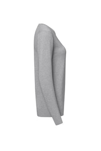 HAKRO Damen Pullover Premium-Baumwolle 135 grau meliert