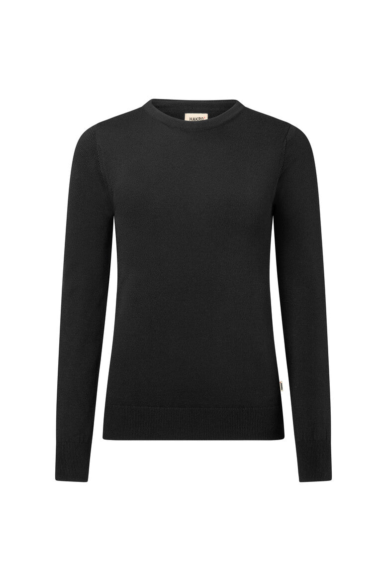HAKRO Damen Pullover Merino-Wolle 146 schwarz