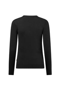 HAKRO Damen Pullover Merino-Wolle 146 schwarz