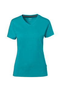 HAKRO COTTON TEC® Damen V-Shirt 169 smaragd