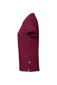 HAKRO COTTON TEC® Damen V-Shirt 169 weinrot