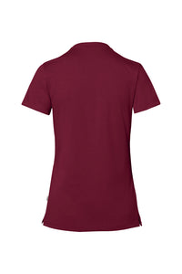 HAKRO COTTON TEC® Damen V-Shirt 169 weinrot