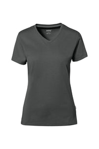 HAKRO COTTON TEC® Damen V-Shirt 169 anthrazit