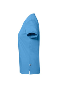 HAKRO COTTON TEC® Damen V-Shirt 169 malibublau