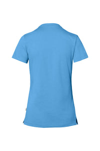 HAKRO COTTON TEC® Damen V-Shirt 169 malibublau