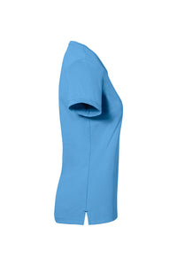 HAKRO COTTON TEC® Damen V-Shirt 169 malibublau