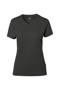 HAKRO COTTON TEC® Damen V-Shirt 169 karbongrau