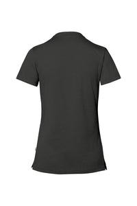 HAKRO COTTON TEC® Damen V-Shirt 169 karbongrau