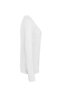 HAKRO Damen Longsleeve Classic 178 weiß