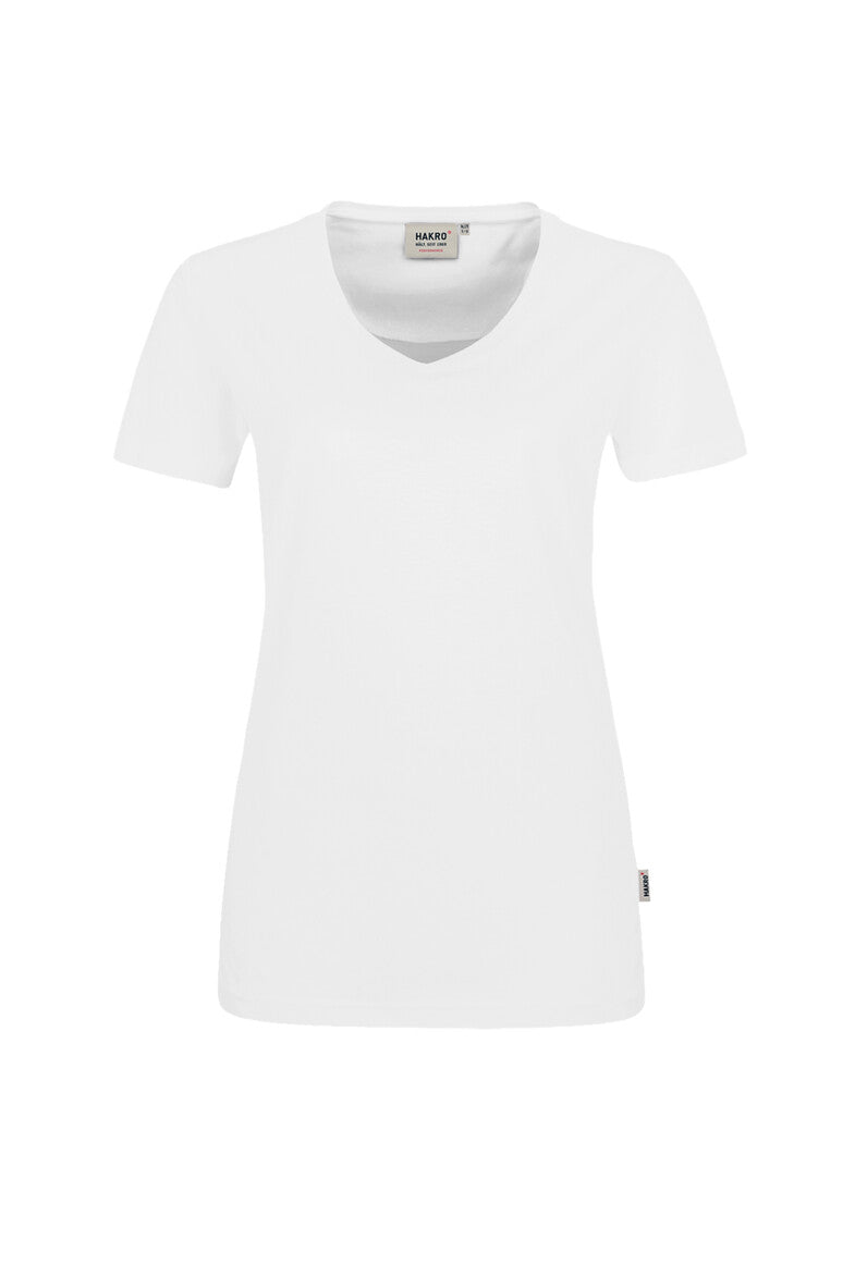 HAKRO Damen V-Shirt MIKRALINAR® 181 weiß