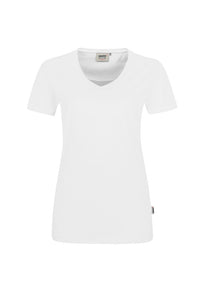 HAKRO Damen V-Shirt MIKRALINAR® 181 weiß