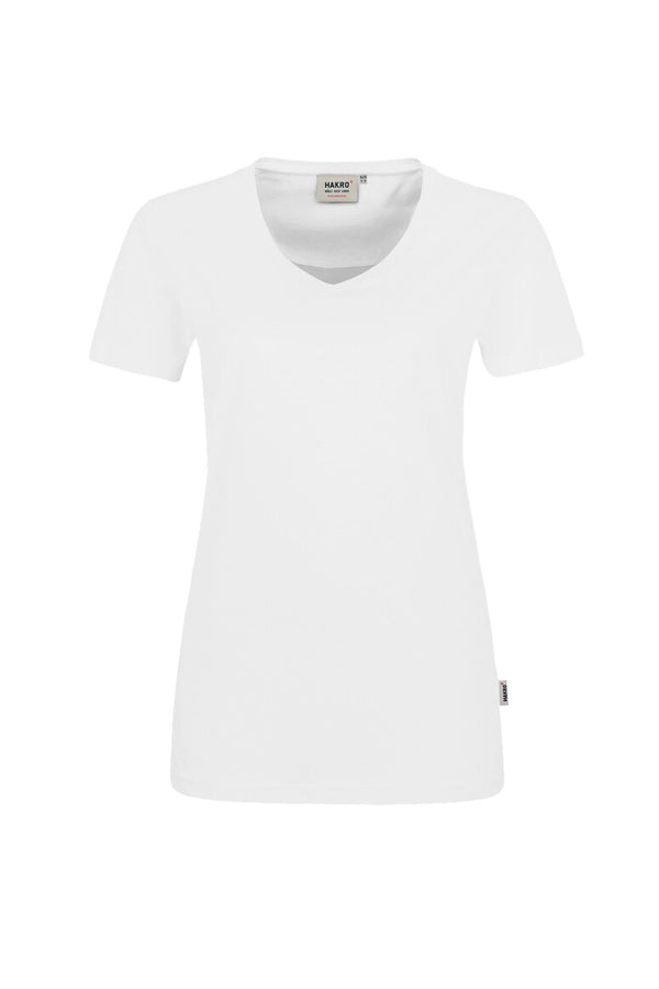 HAKRO Damen V-Shirt MIKRALINAR® 181 weiß