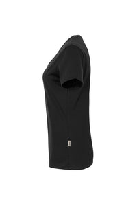 HAKRO Damen V-Shirt MIKRALINAR® 181 schwarz