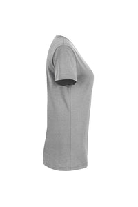HAKRO Damen V-Shirt MIKRALINAR® 181 grau meliert