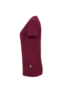 HAKRO Damen V-Shirt MIKRALINAR® 181 weinrot