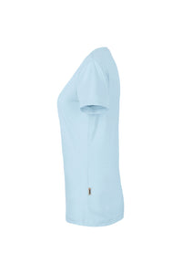 HAKRO Damen V-Shirt MIKRALINAR® 181 eisblau