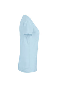 HAKRO Damen V-Shirt MIKRALINAR® 181 eisblau