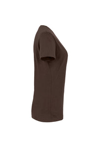 HAKRO Damen V-Shirt MIKRALINAR® 181 schokolade