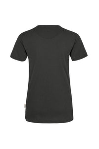 HAKRO Damen V-Shirt MIKRALINAR® 181 karbongrau
