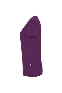 HAKRO Damen V-Shirt MIKRALINAR® 181 aubergine