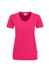 HAKRO Damen V-Shirt MIKRALINAR® 181 magenta