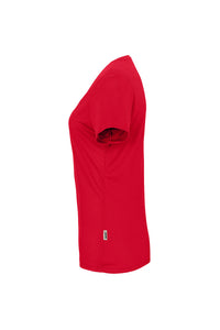 HAKRO Damen V-Shirt COOLMAX® ECO 187 rot