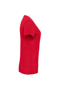 HAKRO Damen V-Shirt COOLMAX® ECO 187 rot