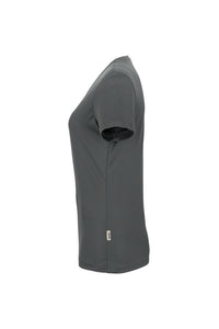 HAKRO Damen V-Shirt COOLMAX® ECO 187 anthrazit