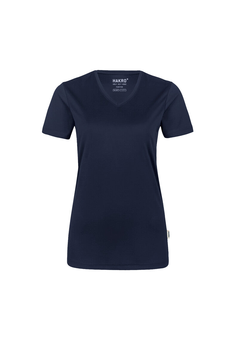 HAKRO Damen V-Shirt COOLMAX® ECO 187 tinte