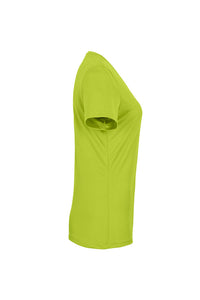 HAKRO Damen V-Shirt COOLMAX® ECO 187 kiwi