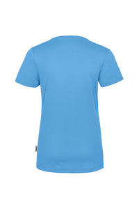 HAKRO Damen V-Shirt COOLMAX® ECO 187 malibublau