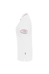 HAKRO Damen Poloshirt Casual 203 weiß/rot