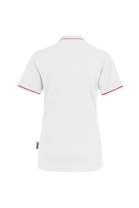 HAKRO Damen Poloshirt Casual 203 weiß/rot