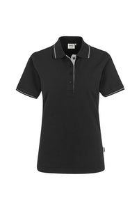 HAKRO Damen Poloshirt Casual 203 schwarz/silber