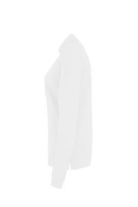 HAKRO Damen Longsleeve-Poloshirt MIKRALINAR® 215 weiß