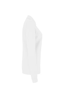 HAKRO Damen Longsleeve-Poloshirt MIKRALINAR® 215 weiß