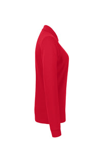 HAKRO Damen Longsleeve-Poloshirt MIKRALINAR® 215 rot