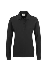HAKRO Damen Longsleeve-Poloshirt MIKRALINAR® 215 schwarz