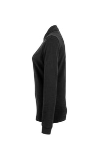 HAKRO Damen Longsleeve-Poloshirt MIKRALINAR® 215 schwarz