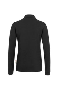 HAKRO Damen Longsleeve-Poloshirt MIKRALINAR® 215 schwarz
