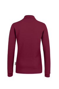 HAKRO Damen Longsleeve-Poloshirt MIKRALINAR® 215 weinrot