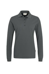 HAKRO Damen Longsleeve-Poloshirt MIKRALINAR® 215 anthrazit